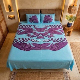 One Sets Bedsheet Hand Painted by Balinese Artisans